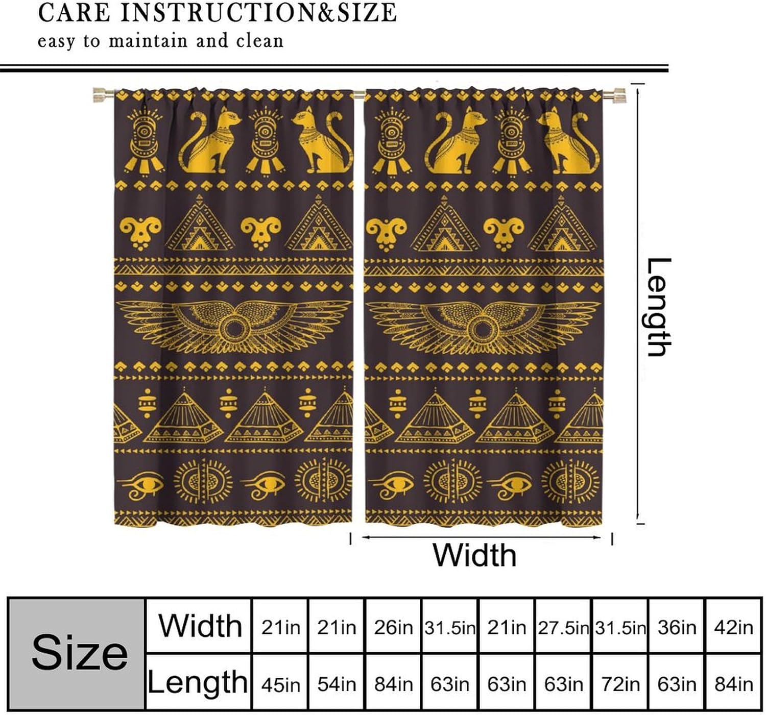 Mystic Ancient Egyptian Curtai - Home Decor Egypt ulasan dan harga