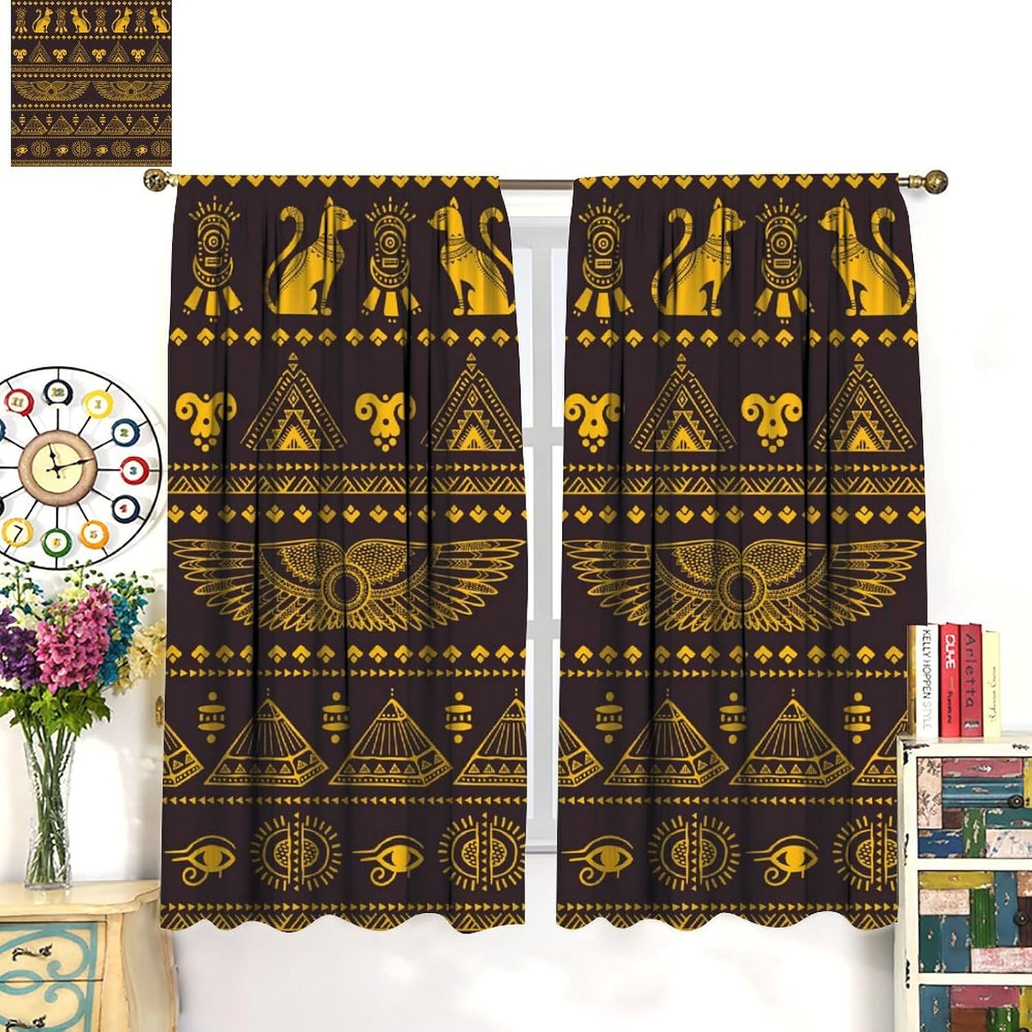Mystic Ancient Egyptian Curtai - Home Decor Egypt ulasan dan harga