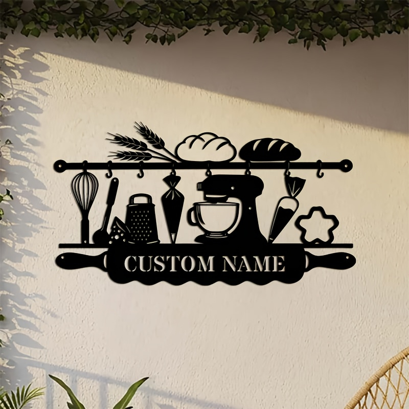 Personalized Kitchen Iron Wall - Home Decor Rustic ulasan dan harga