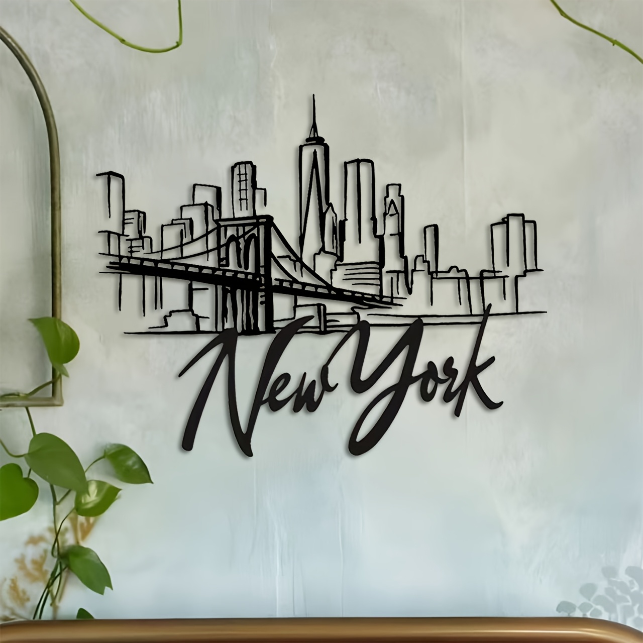 CIFBUY Metal Wall Art New York - Home Decor New York ulasan dan harga
