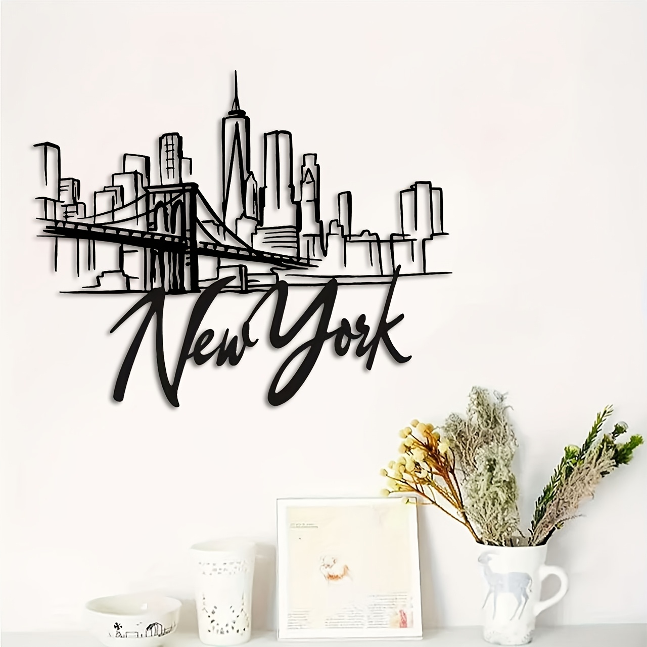 CIFBUY Metal Wall Art New York - Home Decor New York ulasan dan harga