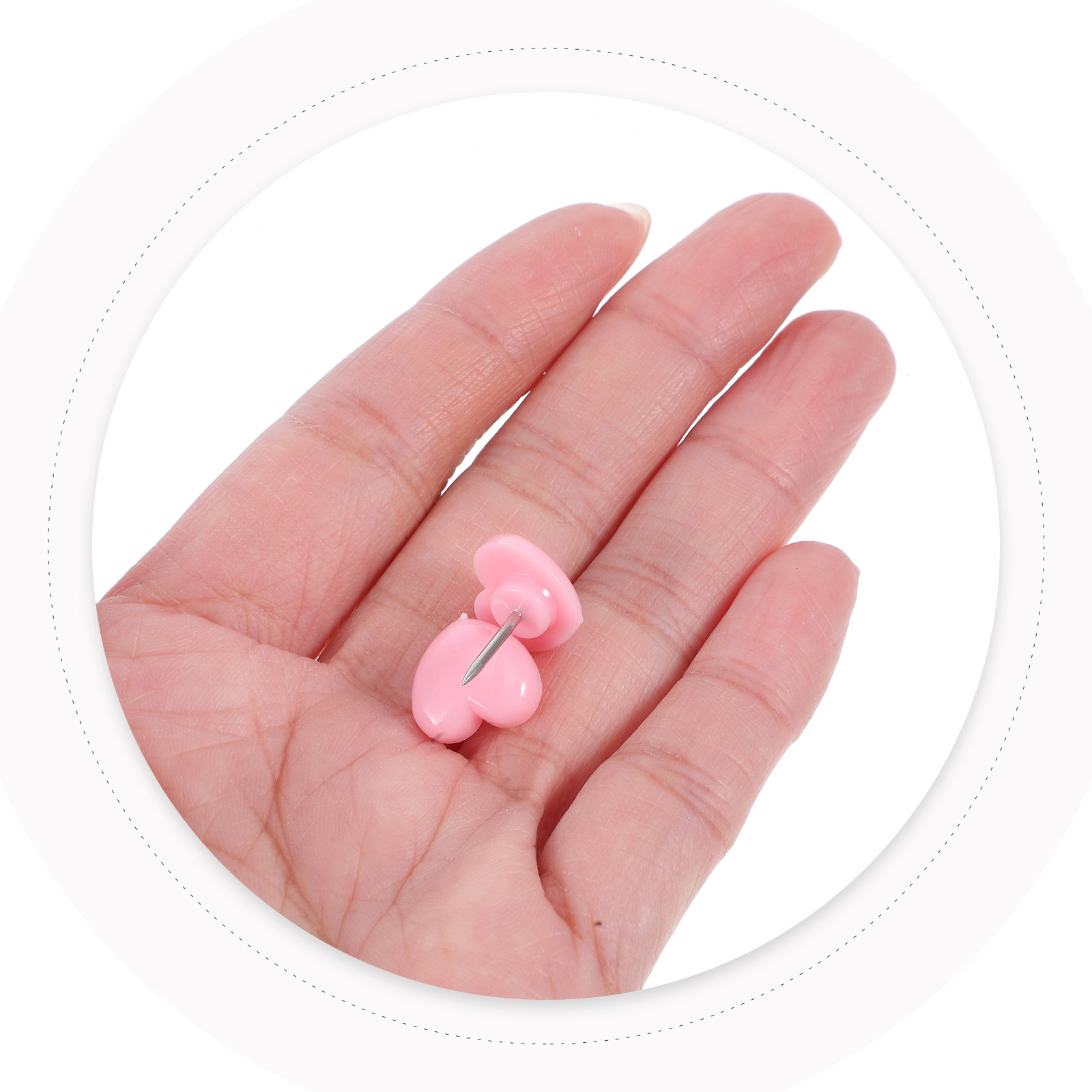50Pcs Heart Thumbtacks Cute Pu - Home Decor Location ulasan dan harga