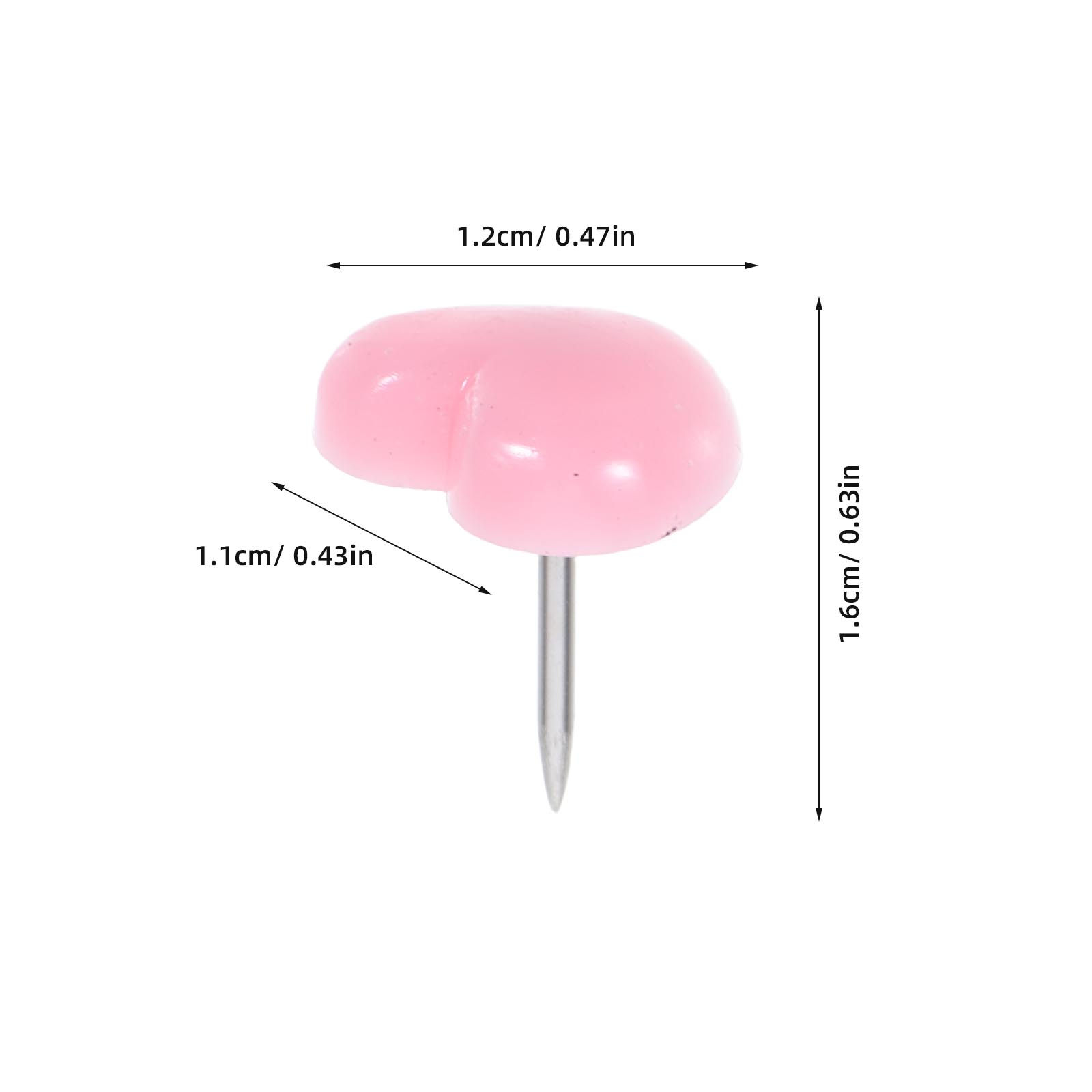 50Pcs Heart Thumbtacks Cute Pu - Home Decor Location ulasan dan harga