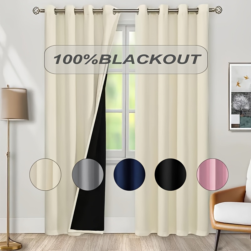 1pc 100% Blackout Curtain with - Home Decor Under 100 ulasan dan harga