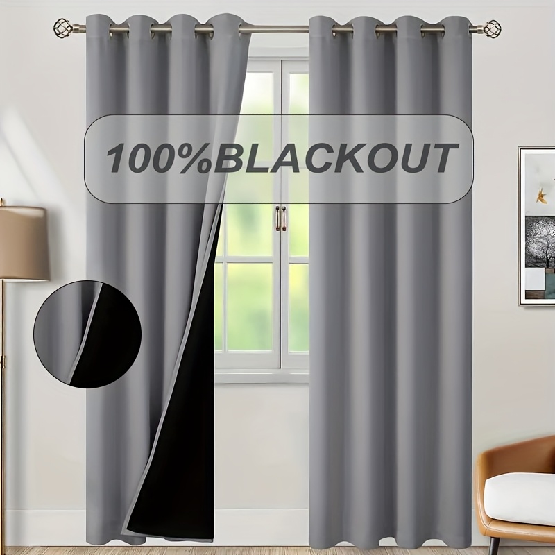 1pc 100% Blackout Curtain with - Home Decor Under 100 ulasan dan harga