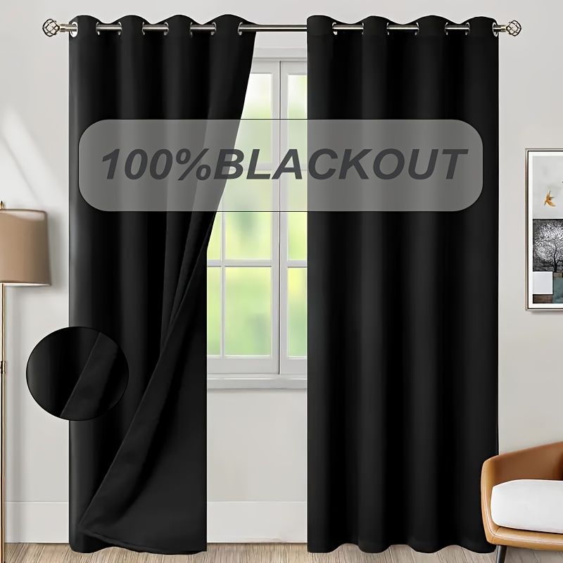 1pc 100% Blackout Curtain with - Home Decor Under 100 ulasan dan harga