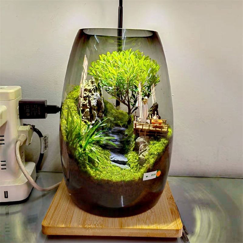 Artificial Micro Scene Glass B - Terrarium Glass Bottle ulasan dan harga